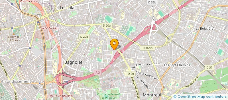 localisation de l'entreprise ONE.ONE à BAGNOLET
