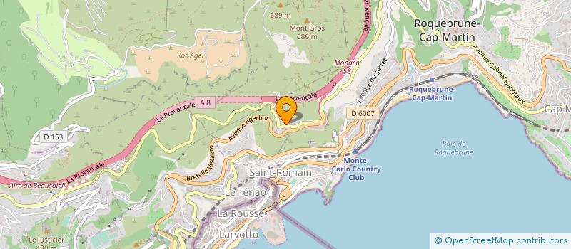 localisation de l'entreprise ONE RIVIERA CONSTRUCTION à ROQUEBRUNE-CAP-MARTIN