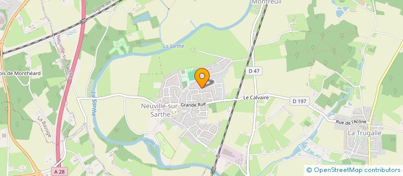 localisation de l'entreprise ONE WAY  NEUVILLE-SUR-SARTHE