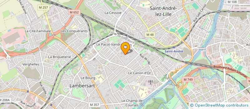 localisation de l'entreprise ONECLICKWEB à LAMBERSART