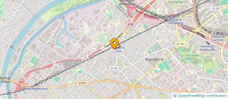 localisation de l'entreprise ONEGA à NANTERRE