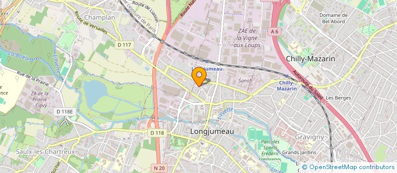 localisation de l'entreprise ONEIROI DIFFUSION à LONGJUMEAU