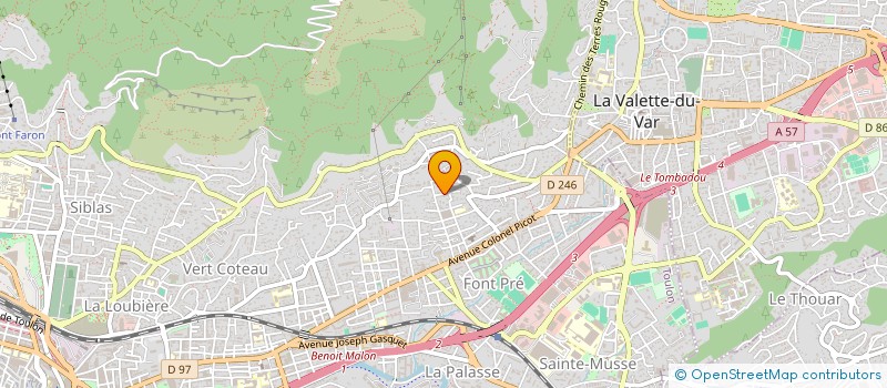 localisation de l'entreprise ONESCHOOL GLOBAL CAMPUS DE TOULON à TOULON