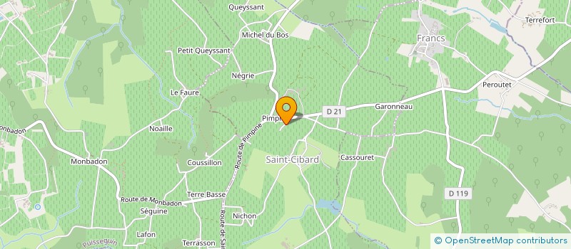 localisation de l'entreprise ONESIME RECLUS  SAINT-CIBARD