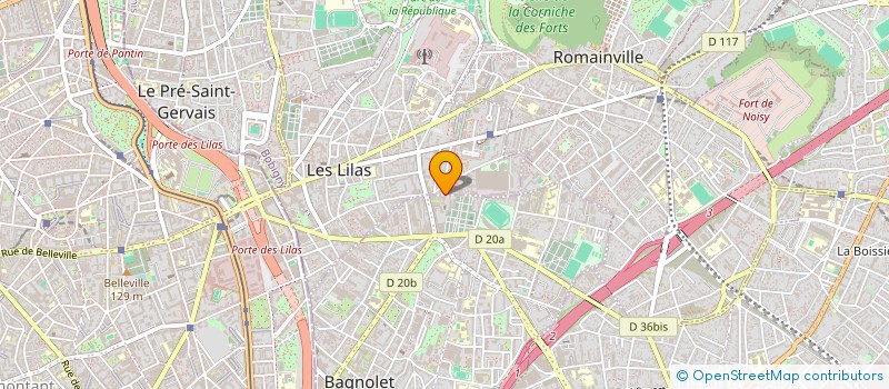 localisation de l'entreprise ONESIME STUDIO ARCHITECTURE  BAGNOLET