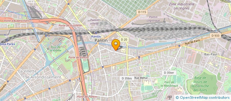 localisation de l'entreprise ONEXTI à PANTIN