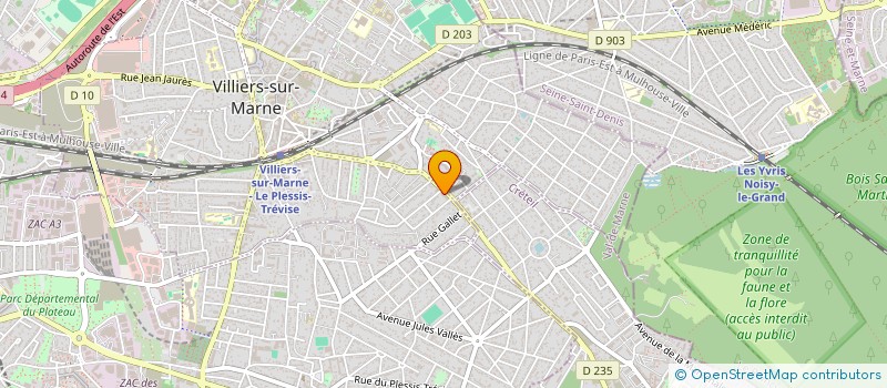 localisation de l'entreprise ONEXTRA à VILLIERS-SUR-MARNE
