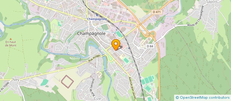 localisation de l'entreprise ONFOC DU JURA à CHAMPAGNOLE