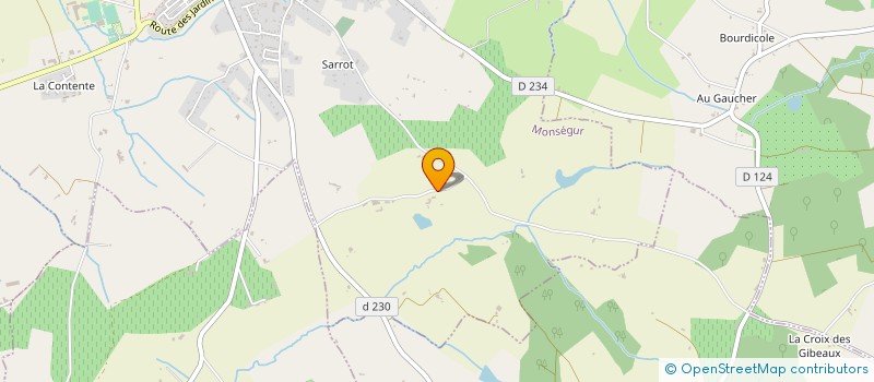 localisation de l'entreprise ONG FRANCE PARTAGE  O.N.G.F.P.   (ORGANISATION NON GOUVERNEMENTALE FRANCE PARTAGE)  COURS-DE-MONSEGUR