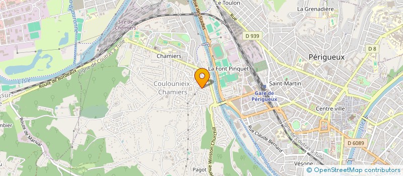 localisation de l'entreprise ONGL DECO  COULOUNIEIX-CHAMIERS