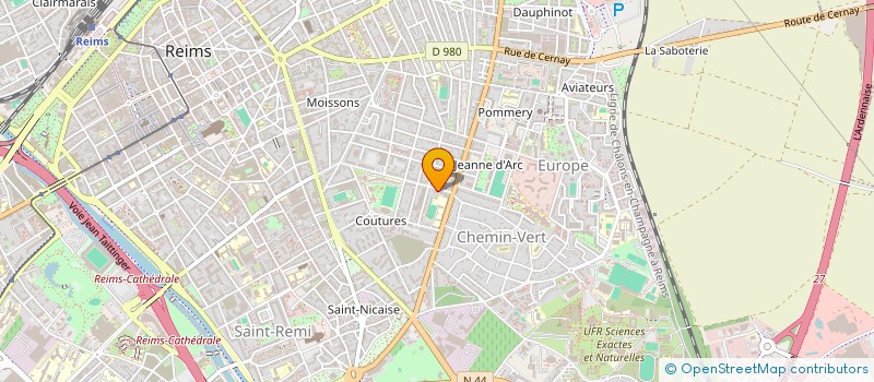 localisation de l'entreprise ONGLE-BEAUTE 51  REIMS