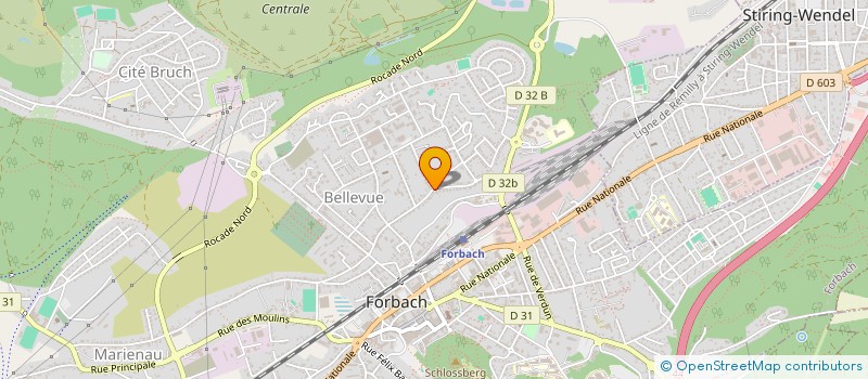 localisation de l'entreprise ONGLE O TOP  FORBACH