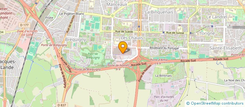 localisation de l'entreprise ONGLEX à RENNES