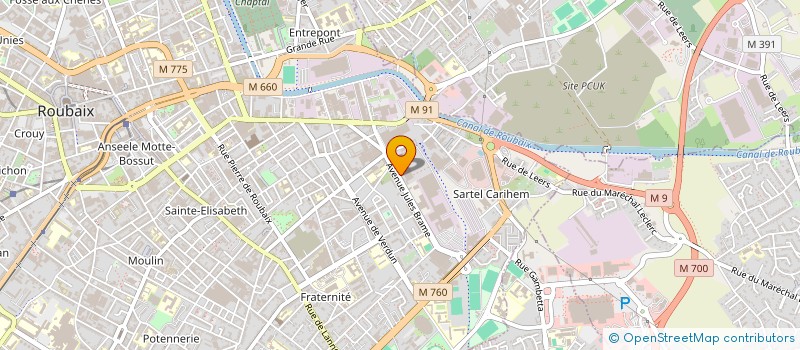 localisation de l'entreprise ONI  ROUBAIX