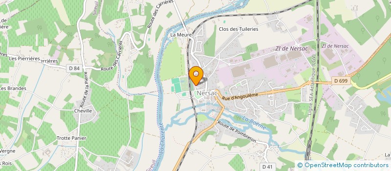 localisation de l'entreprise ONI ESPORT  NERSAC