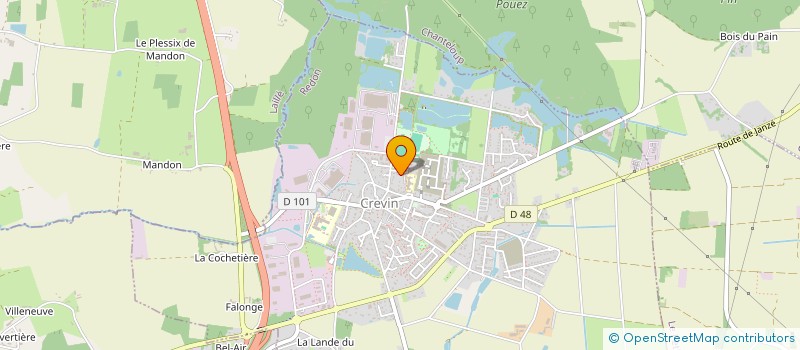 localisation de l'entreprise ONIDOUX ASSOC POUR LA PETITE ENFANCE  CREVIN