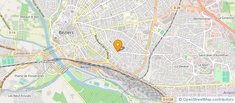 localisation de l'entreprise ONIE  BEZIERS