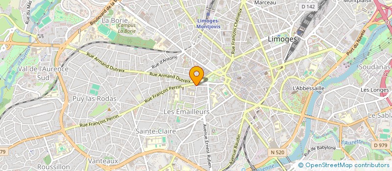 localisation de l'entreprise ONIRIQUE à LIMOGES