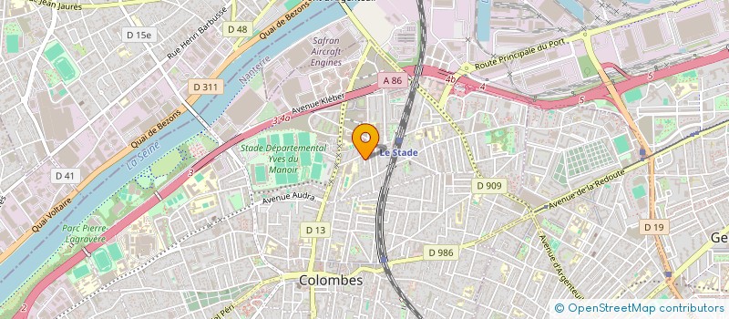 localisation de l'entreprise ONLINE FORMATION à COLOMBES