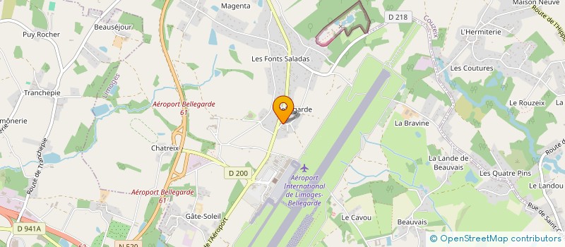 localisation de l'entreprise ONLY GREAT à LIMOGES