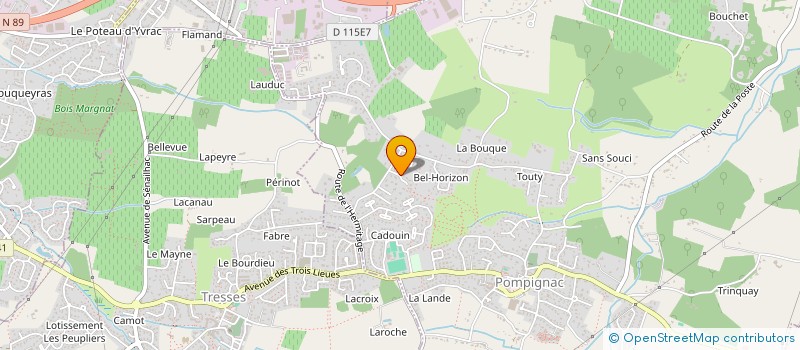 localisation de l'entreprise ONNYX 11  POMPIGNAC