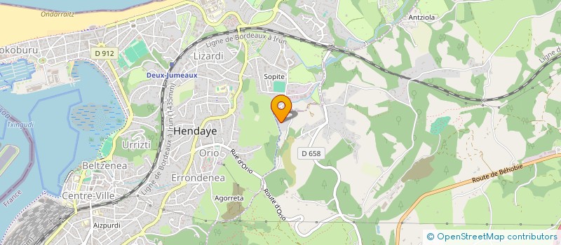 localisation de l'entreprise ONOLULU  URRUGNE