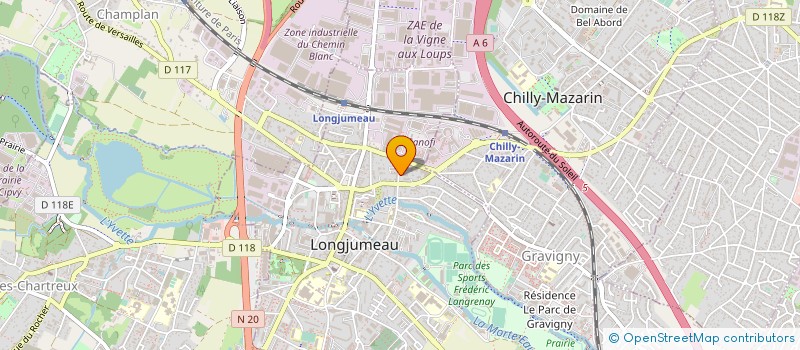 localisation de l'entreprise ONROAD à LONGJUMEAU