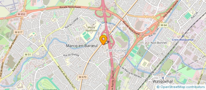 localisation de l'entreprise ONROAD TRANSPORTER à MARCQ EN BAROEUL