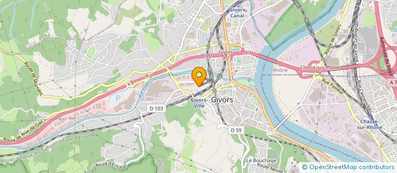 localisation de l'entreprise ONSIM à GIVORS