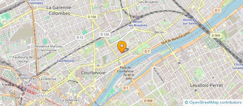 localisation de l'entreprise ONTHETABLE CONSULTING  COURBEVOIE