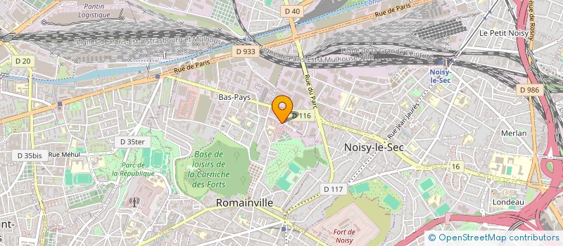 localisation de l'entreprise ONWAY à ROMAINVILLE