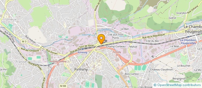 localisation de l'entreprise ONY BAT à FIRMINY