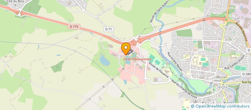 localisation de l'entreprise ONYVA à SEGRE-EN-ANJOU BLEU