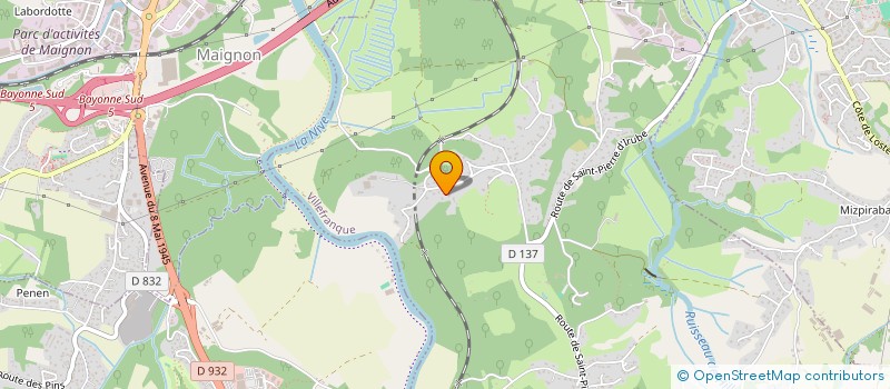 localisation de l'entreprise ONYX.64  VILLEFRANQUE