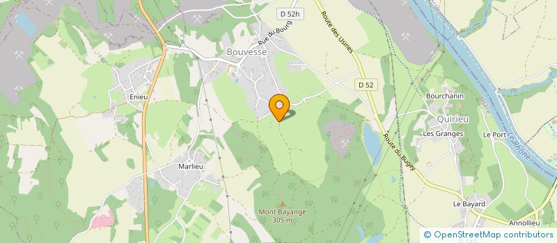 localisation de l'entreprise ONYX  BOUVESSE-QUIRIEU