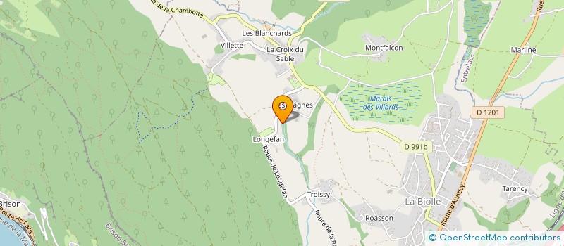 localisation de l'entreprise ONZE  LA BIOLLE