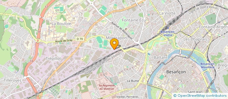 localisation de l'entreprise ONZEN DOJO à BESANCON