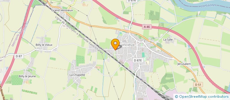 localisation de l'entreprise ONZENEUF à QUINCIEUX