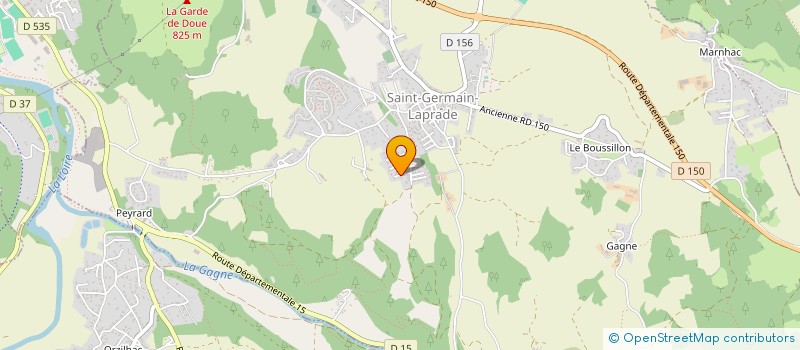 localisation de l'entreprise OO'RH  SAINT-GERMAIN-LAPRADE