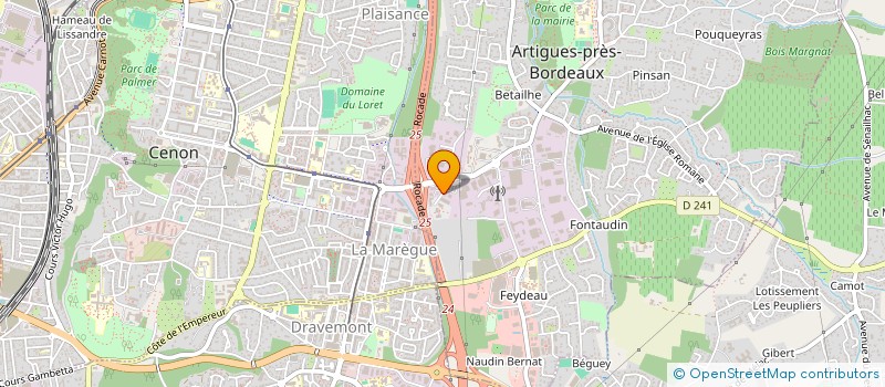 localisation de l'entreprise OODOO.NET à ARTIGUES-PRES-BORDEAUX