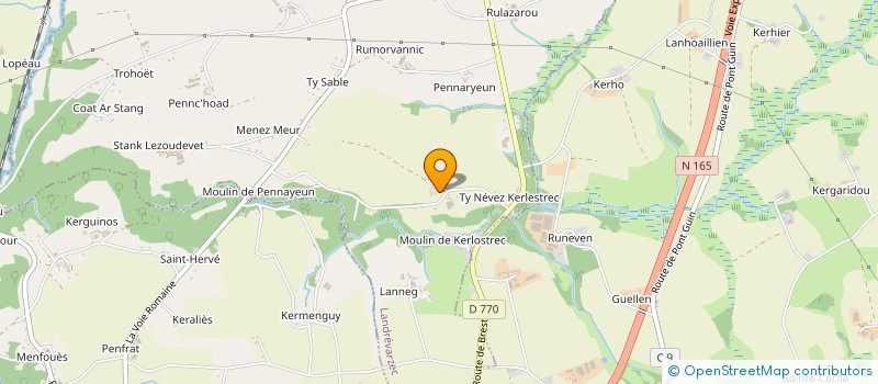 localisation de l'entreprise OOP29  LANDREVARZEC