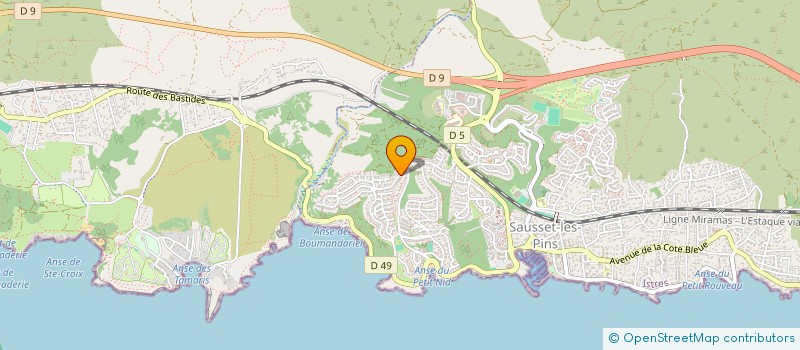 localisation de l'entreprise OOPSCI LA COTE-BLEUE  SAUSSET-LES-PINS