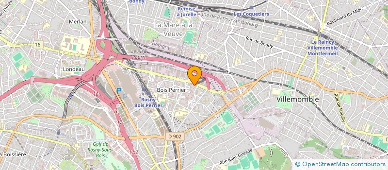 localisation de l'entreprise OPAC SERVICES à ROSNY-SOUS-BOIS