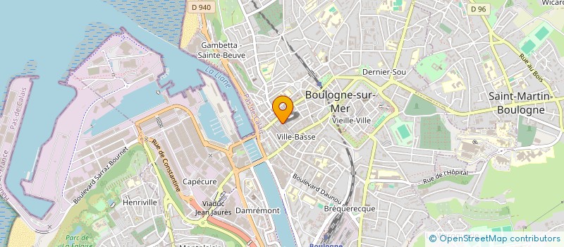 localisation de l'entreprise OPAL'COFFEE 2 à BOULOGNE-SUR-MER