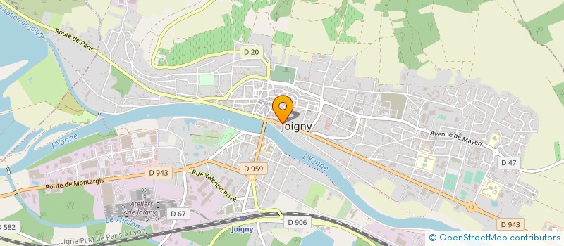 localisation de l'entreprise OPALE à JOIGNY