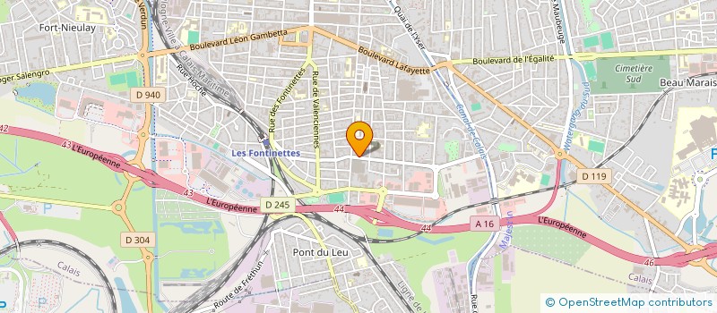 localisation de l'entreprise OPALE AEROGOMMAGE à CALAIS