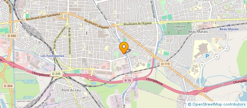 localisation de l'entreprise OPALE COMPOSITES à CALAIS