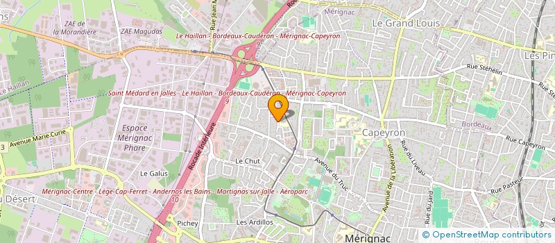 localisation de l'entreprise OPALE - LA VOIE DU MIEUX ETRE  MERIGNAC