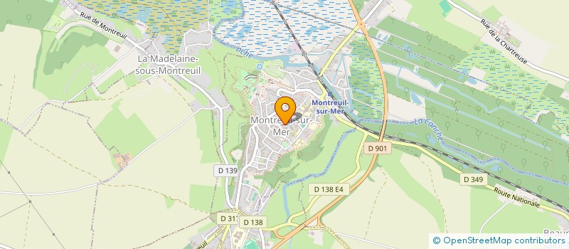 localisation de l'entreprise OPALE PHOTO NATURE  MONTREUIL-SUR-MER