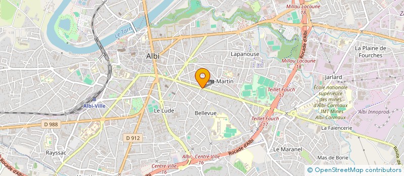 localisation de l'entreprise OPALE SYSTEME  ALBI